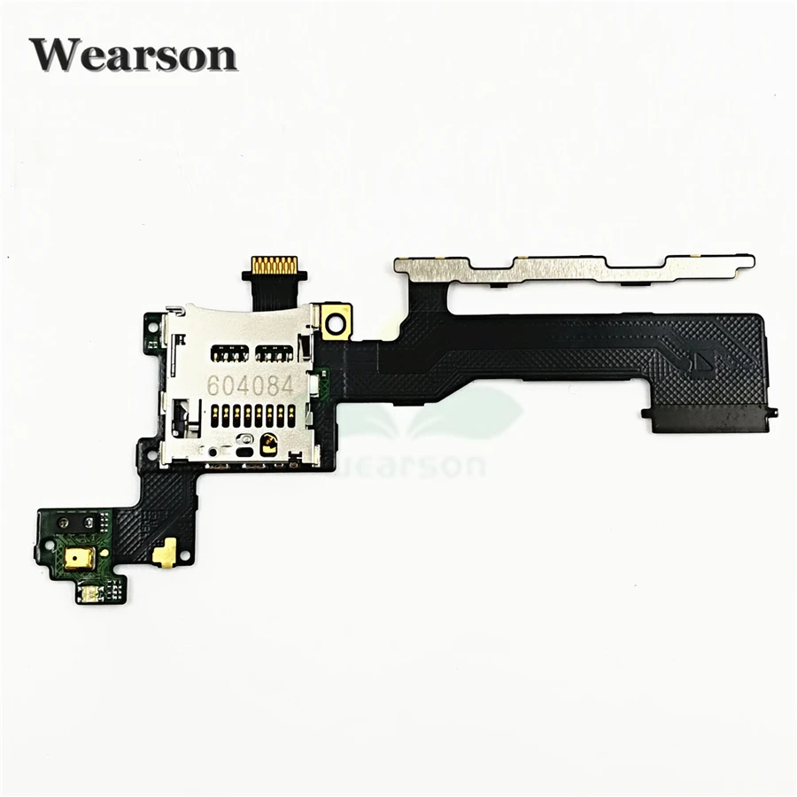 For HTC One M9 Power Volume Button Sensor and SD Memory Card Slot Tray Holder Flex Cable With Microphone Original Tested (1)