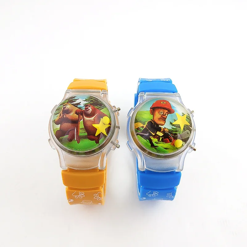 Cute-Cartoon-Bear-Children-Watch-Electronic-Flashing-Light-LED-Kids-Water-Polo-Super-Flying-Boys-Girls