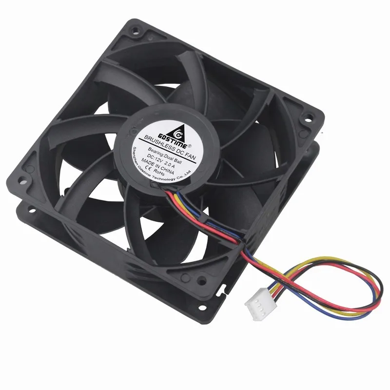 

1 Piece Gdstime DC 12V 120mm x 38mm Dual Ball PC Cooling Fan 12cm FG 4Pin PWM Adjust Speed Large Wind 12038B