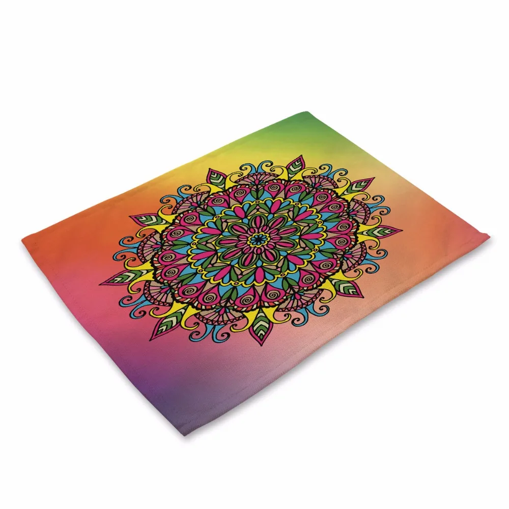 الة نيو ماندالا نمط الجدول حصيرة ماندالا الجدول منديل لحفل زفاف Placemat المطبخ الديكور الاكسسوارات الطعام