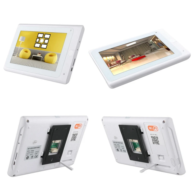 

Mountainone 7 Inch Rainproof Wifi Password Video Phone Doorbell With Infrared Camera Support Remote App Unlock Recording Snaps