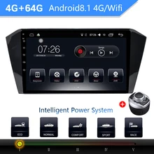 Автомобильный мультимедийный плеер 1 Din Android 8,1 автомобильный DVD для VW/Volkswagen Magotan/Passat B8 10," 4G/32G/64G сенсорный экран автомобиля радио gps