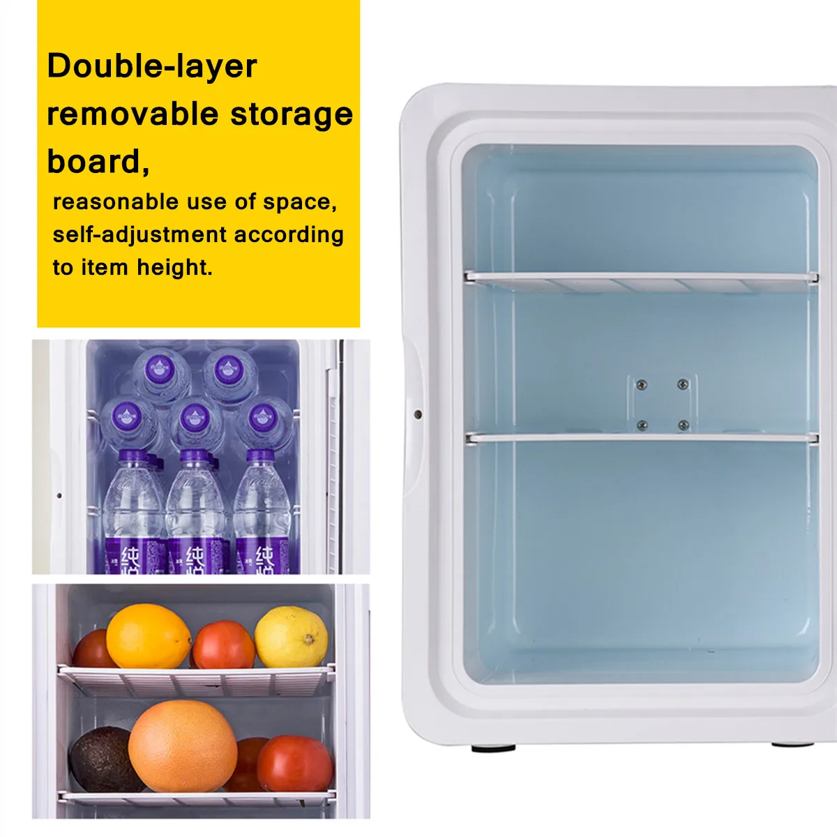 20L холодильник Dual-Применение дома автомобильный холодильник мини холодильники 12V 56W Портативный крайне низкий уровень шума охлаждения и нагрева коробка для путешествий