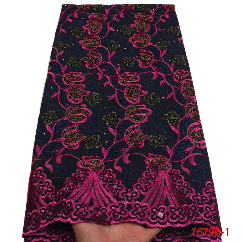

High Quality Swiss Voile Lace Switzerland Embroidered Cotton African Cotton Lace Fabric 2018 Nigerian Women Voile Lace XZ1679B-1