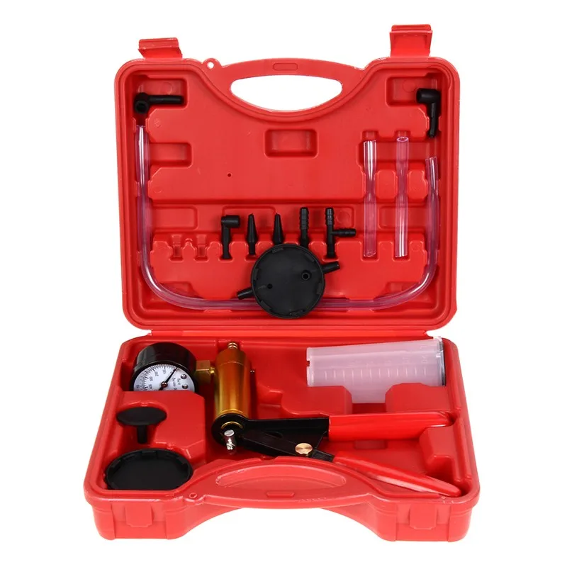 

YG Car Auto Hand Held Vacuum Pistol Pump Brake Bleeder Adaptor Fluid Reservoir Tester Kit 2 in 1 Tool Kits
