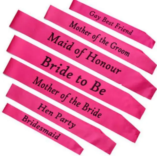 

For Sashes Night Out New Hot Hen Party Accessories Wedding Party Pink