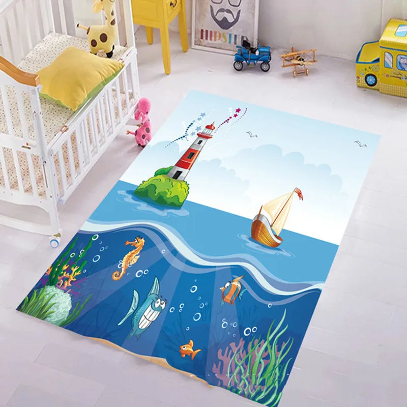 3d принт Акула коврик с морским принтом подводный мир Детский ковер спальня ковер с рисунком Детский Игровой Коврик Гостиная tapete мягкая диванная подушка