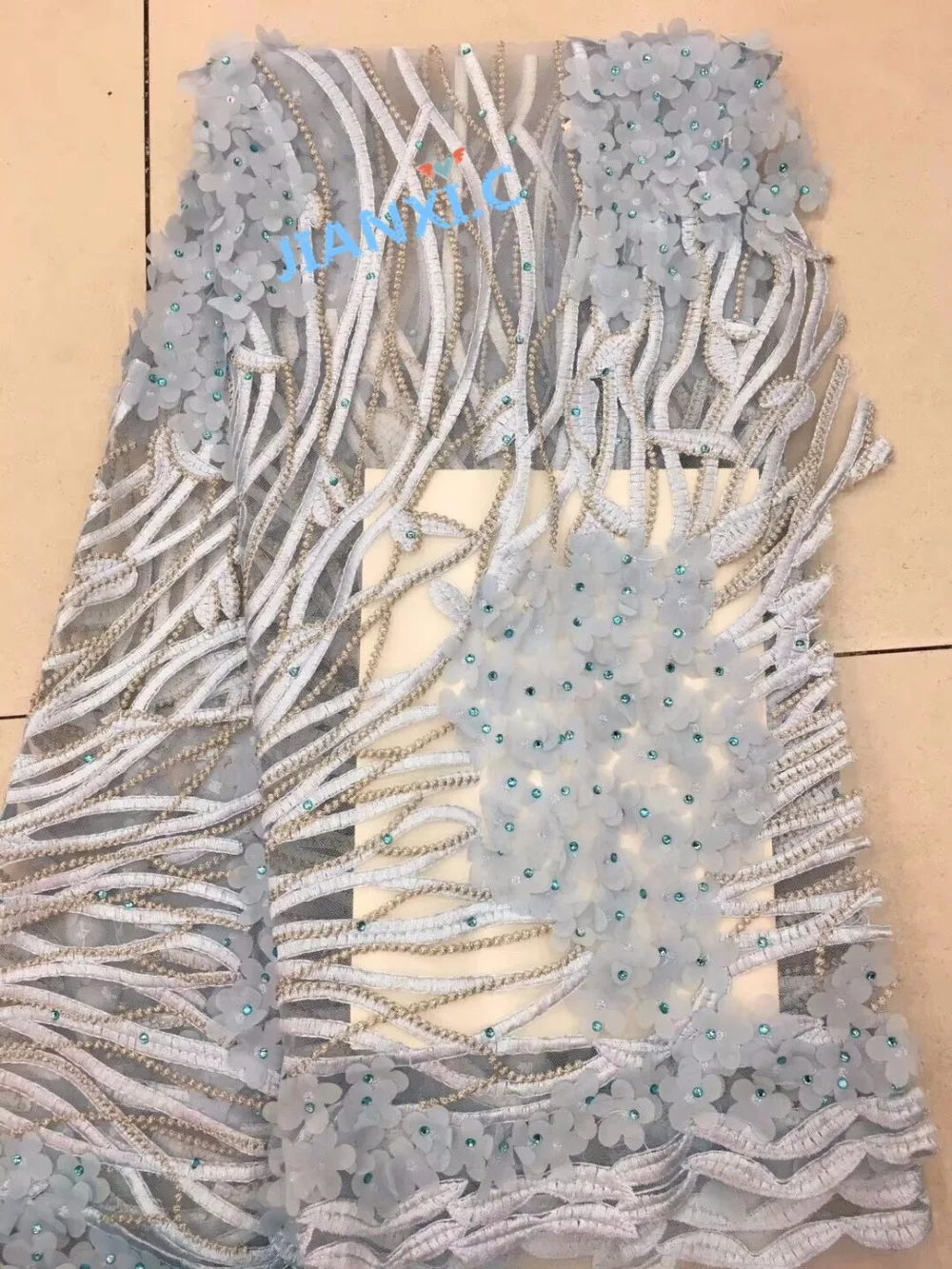 

Popular French Lace Fabric jianxi-11328 on sale embroidered lace fabric