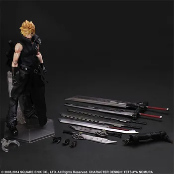 

PLAY ARTS 27cm Final Fantasy VII Cloud Strife PVC Action Figure Collection Model Toys For Gift