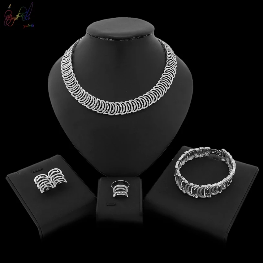 Yulaili Elegance Silver New Design Small Crystal Cover Jewellery