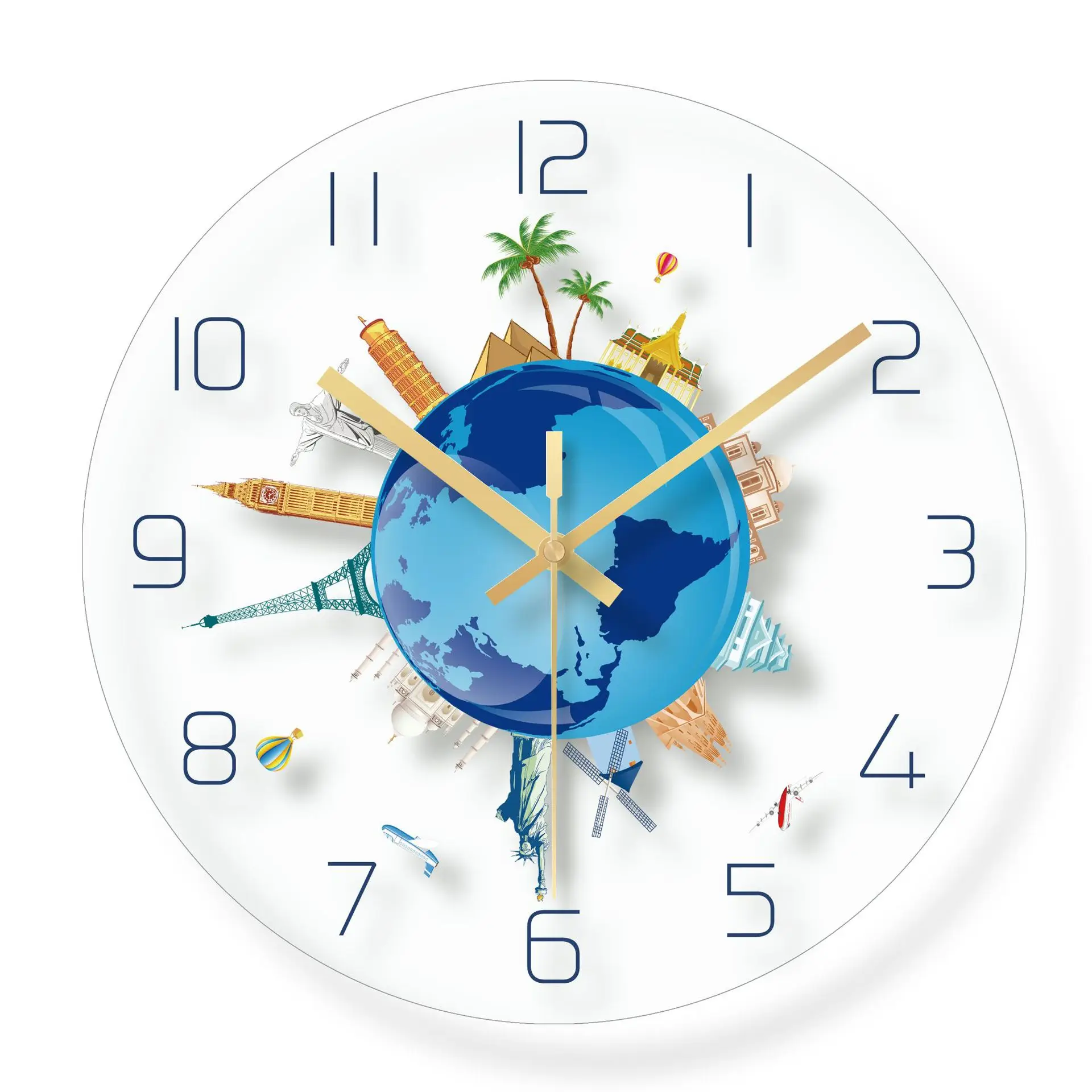 

Simple Creative Transparent Glass Wall Clock Modern Home Reloj De Pared Study Mute Clock Fashion Decorative Quartz Clock