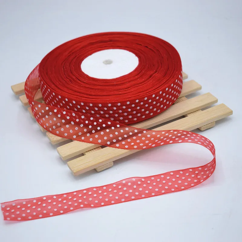 10 ярдов 27 мм широкий кружевной бант из ленты для свадебного украшения, кружевных ремесел - Цвет: red