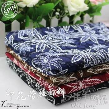 

french lace Fabric Maple leaf lace cloth hand printing high-grade elastic DIY fabric shirt fabric dress shawl Fabrics for patc
