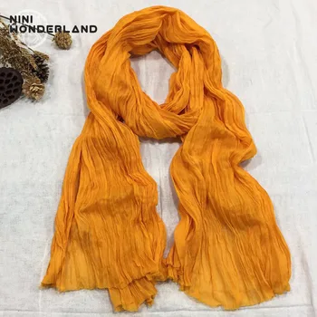 

NINI WONDERLAND Cotton Big Scarf Women Solid Colors Vintage Shawl Female Casual Scarves & Wraps 9 Colors 200*150cm