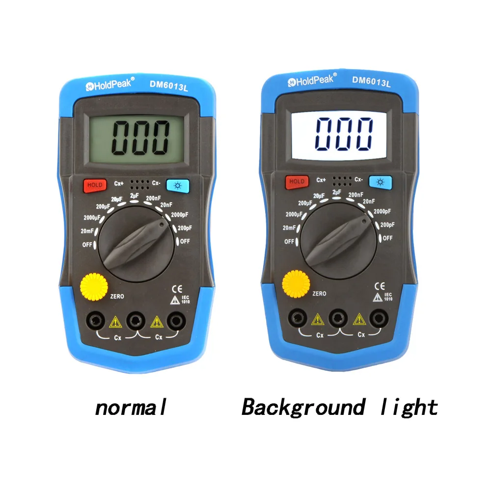 DM6013L Ручной цифровой измеритель емкости конденсатор с ЖК-подсветкой