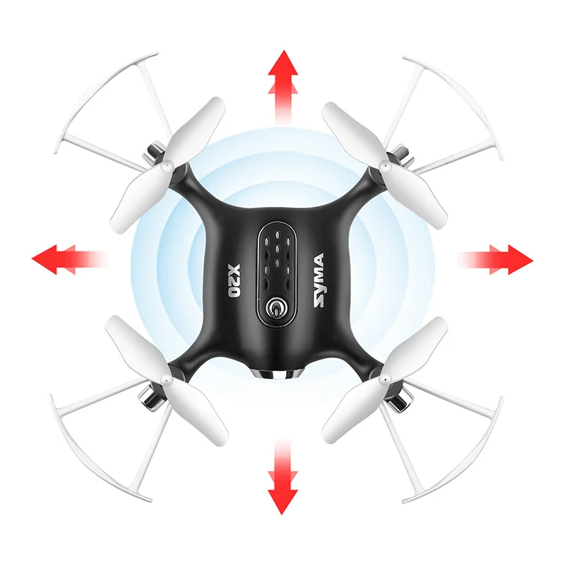 2.Syma X20X20-S Drone With Single Hand Controller RC Dron Quadcopter RC Helicopter 6-aixs Gyro 2.4G 4CH 3D Rolling Headless Mode