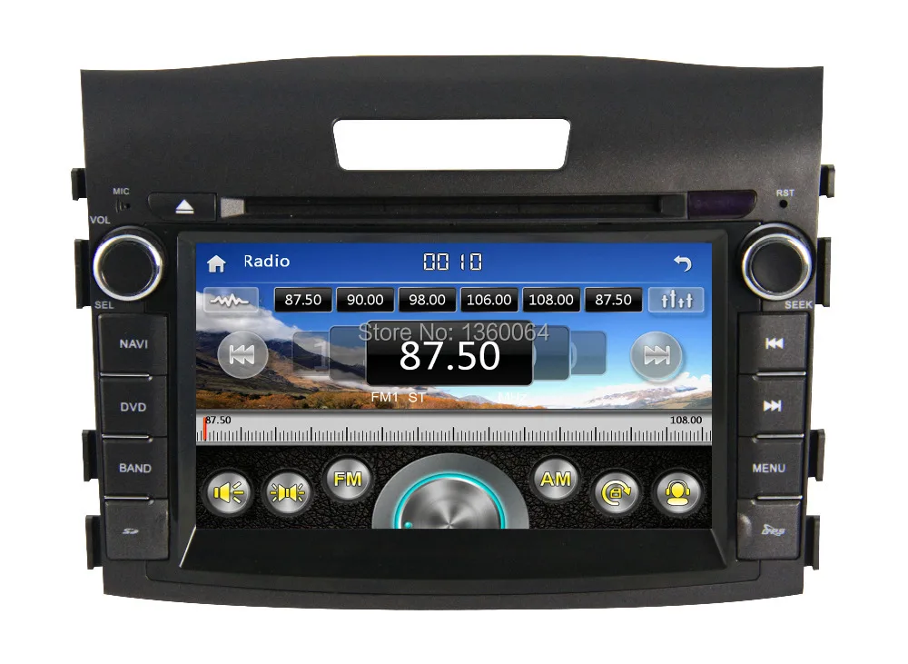 Excellent 7 Inch 2 Din Car DVD GPS For Honda CRV 2012 2013 Car Radio Stereo Bluetooth car audio player+gift camera+map+mic 2