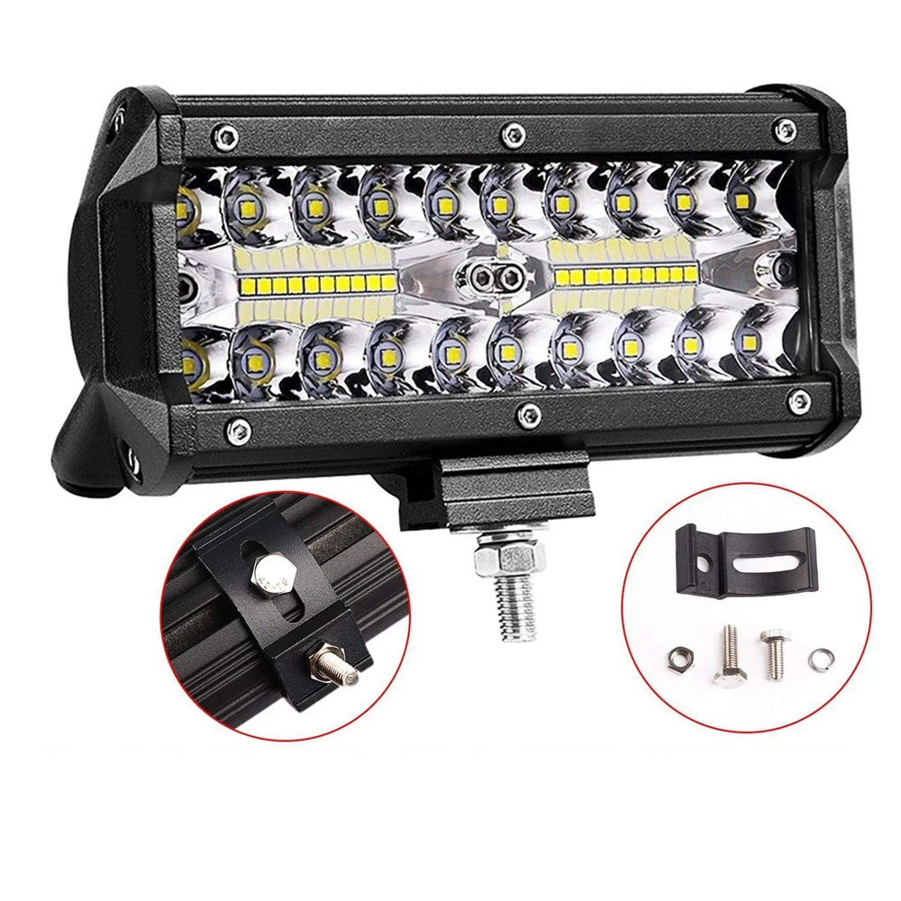 

1pcs 7inch 120w 12V 24V LED Light Bar Combo LED Lights Driving Lights Waterproof Led Work Fog Lights