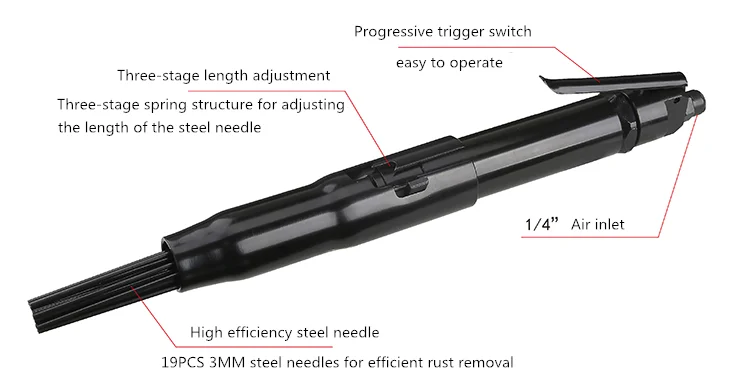Воздушный Пневматический ржавчина коррозийный шлак для удаления заусенцев Инструмент для удаления ржавчины Полировка воздуха металлическое устройство для удаления ржавчины игольчатые скальдеры