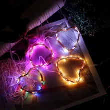 Серебристая медная проволочная мини гирлянда fles verlichting с 40