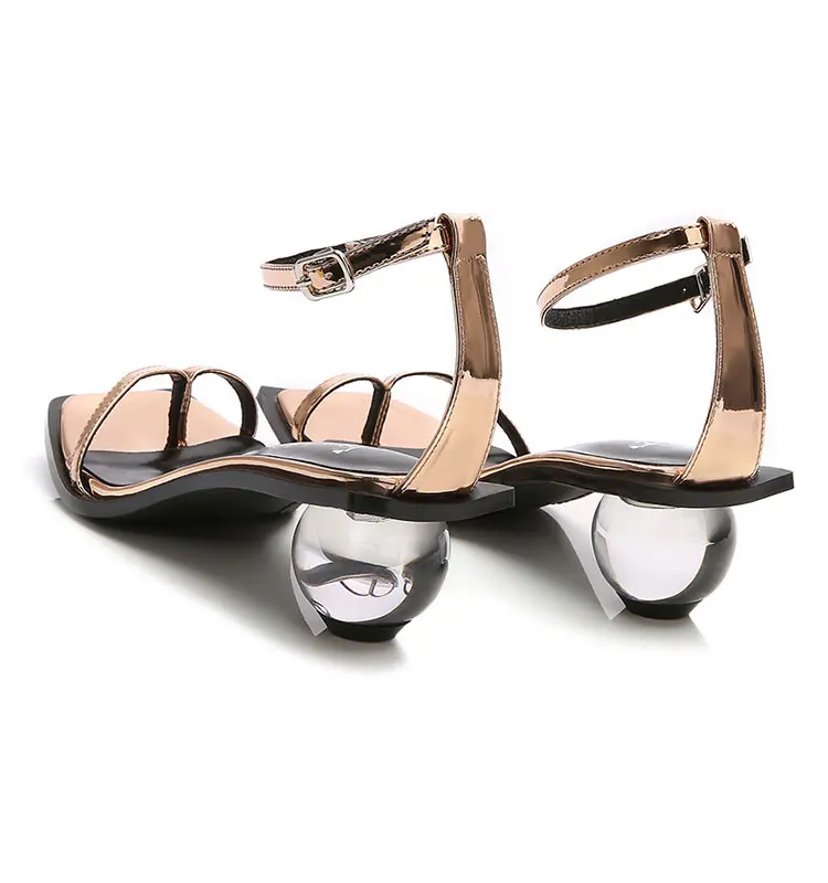 2019 Di Estate Banda Casual As as Scarpe Cinghia Tacco Delle Modo Show Trasparente Della Show Dei Sandali Donne Fibbia Stretta Pista Argento BBqrdFZ
