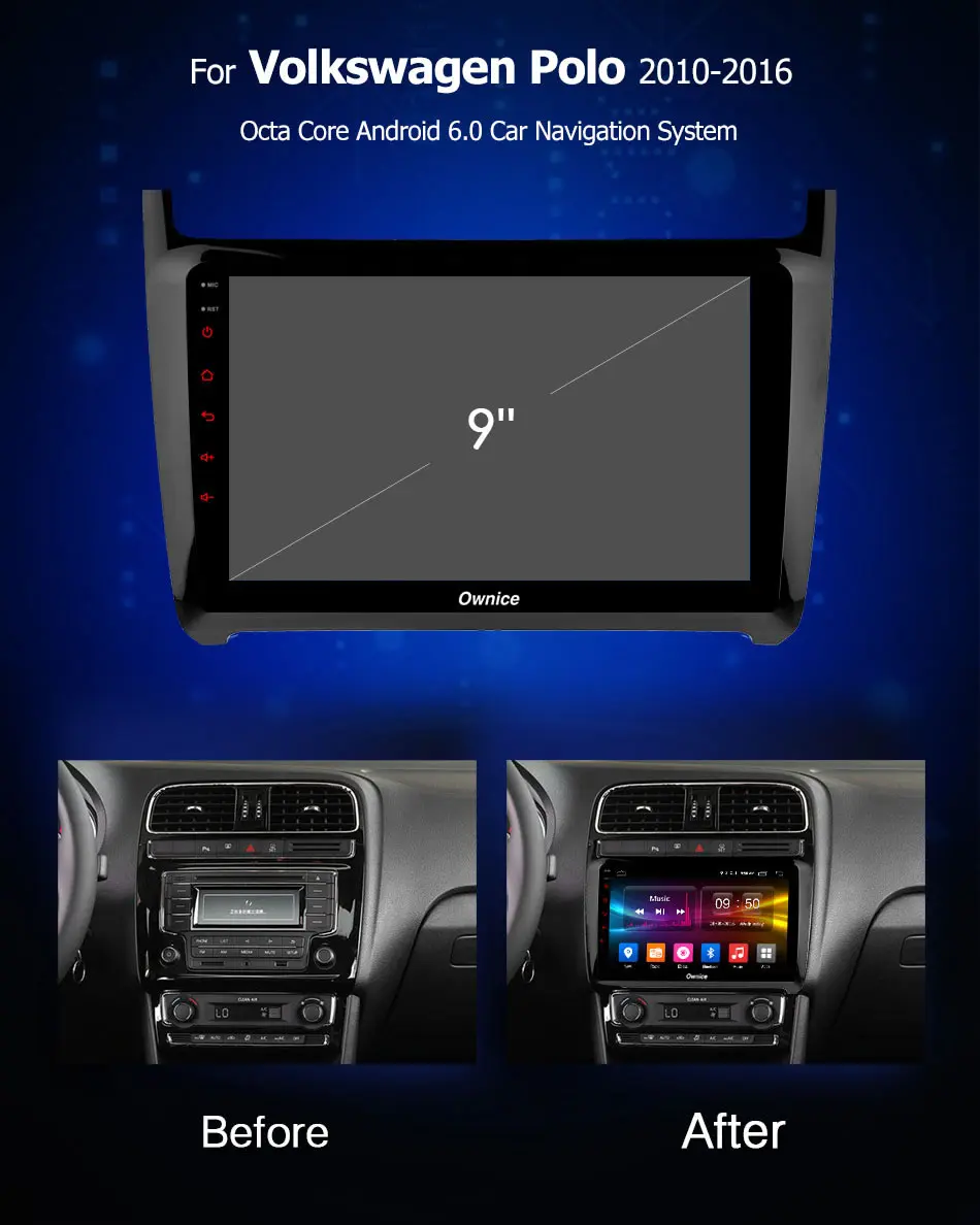 Cheap Ownice K1 K2 K3 Android 9.0 8 core car DVD gps for skoda VW volkswagen amarok beetle bora caddy CC EOS jetta polo rabbit sharan 1