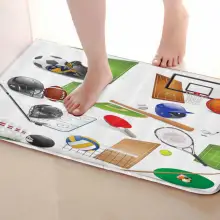 Спортивный стиль коврик для ванной комнаты, смешной Противоскользящий коврик для ванной, занавески для душа s аксессуары, соответствующие вашей душевой занавеске