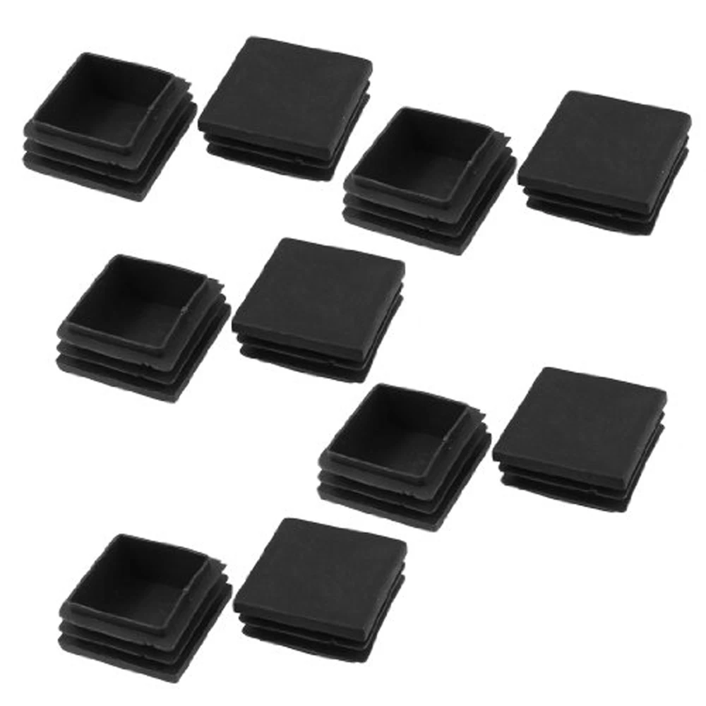 

New! 10Pcs Black 40mm x 40mm Plastic Square Tube Inserts End Blanking Caps