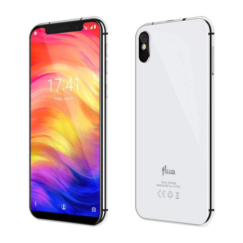 XGODY Dual 4G Sim смартфон Fluo N Face ID 5,7 дюймов 19:9 экран Android 8,1 мобильный телефон 3 ГБ+ 32 ГБ четырехъядерный 8 Мп камера - Цвет: White