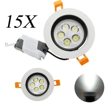15 шт. нерегулируемых 5 Вт светодиодный потолочный светильник светильники лампы пятно Открытый Подвесные Светильники лампы+ Драйвер холодный белый теплые домашние
