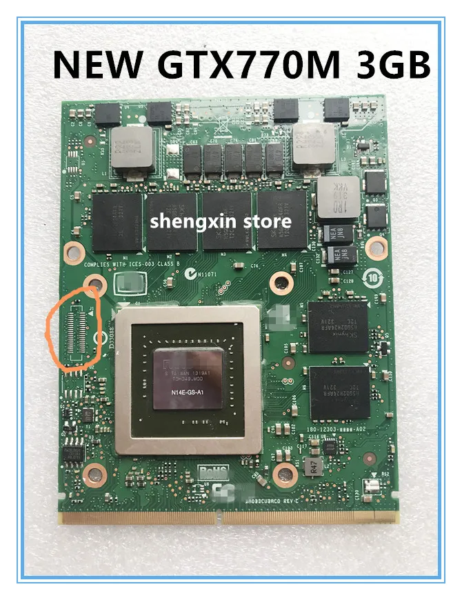 

GTX 770M GTX770M MS-1W0B1 3G GDDR5 VGA graphics Video Card BOARD for GT60 GT70 GT780 CR660 GT683 N14E-GS-A1