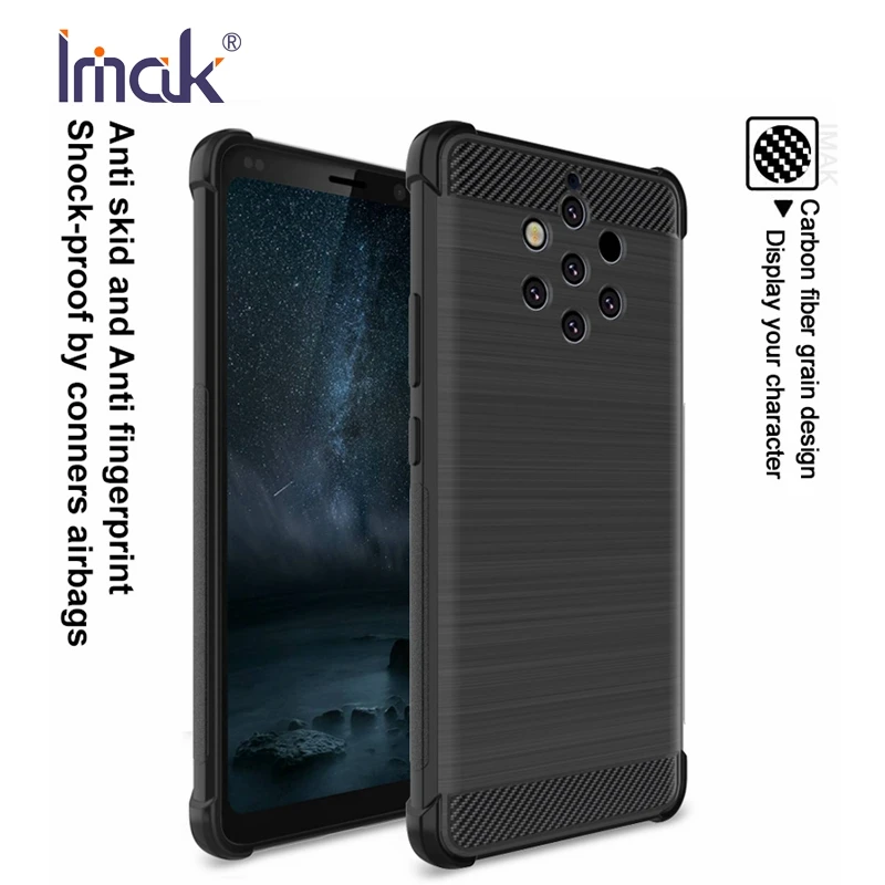 

For Nokia 9 PureView Silicone Case Cover IMAK Soft TPU Airbag Corner Shockproof Back Cover For Nokia9 PureView Protective Case