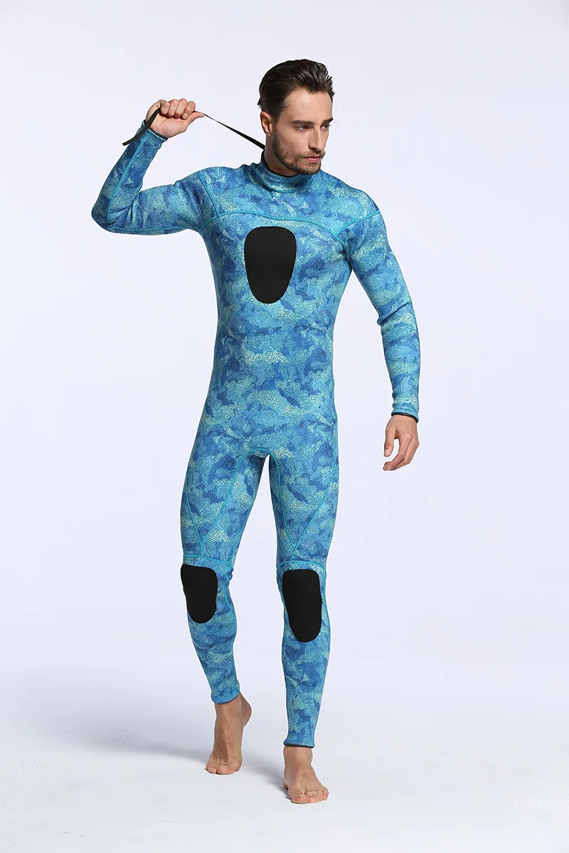 SCR неопрен 3 мм камуфляж цельный костюм для серфинга дайвинга костюм теплый Водонепроницаемый гидрокостюм для мужчин Размеры S-XXL