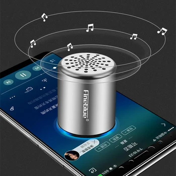 

Fineblue MK10 Bluetooth Speaker 4.2 Stereo 3D Stereo Subwoofer TWS Mini Metal Wireless Hands-free Small Speaker Accessor UM
