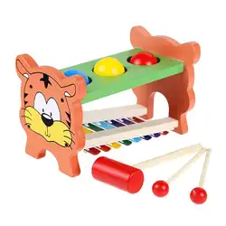 Вжик-a-mole деревянный стук игрушки музыкальный инструмент Шум чайник музыка интерес выращивания образовательных подарок настоящую игрушку