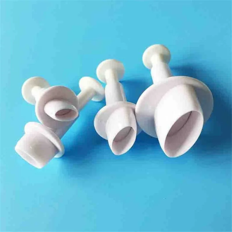 4 шт./компл. овальной формы печенья плунжера резак Пластиковая форма для вырезания печенья Форма украшение торта сахарата инструменты