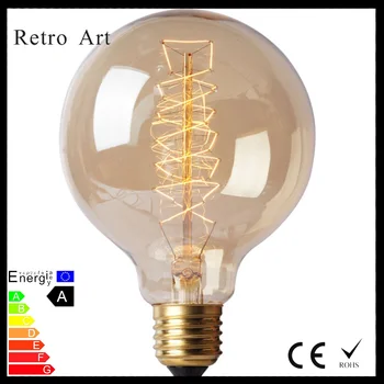 

G95 spiral antique edison bulb 40W vintage globe edison light bulb 220V E27