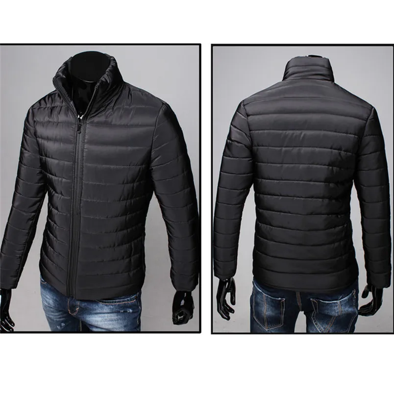 NEW Fashion Mens sports Cotton Stand Zipper Warm Winter Thick Coat Jacket Hiking Jackets Freeship #4n25 (3)