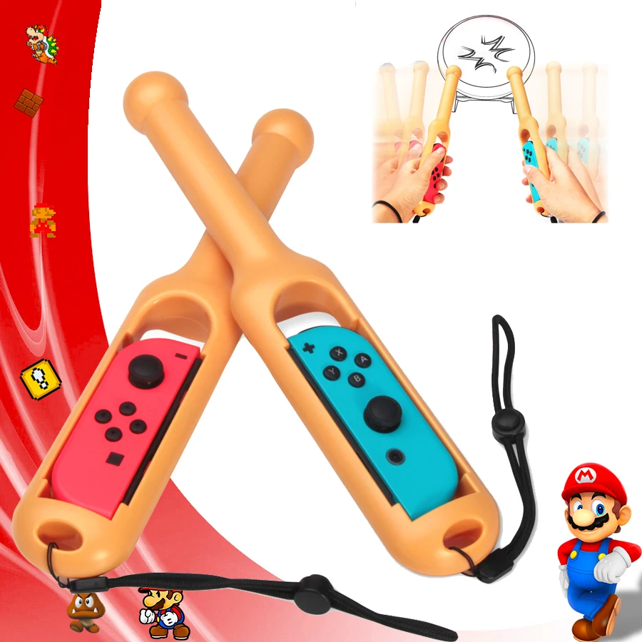 

Nintend Switch Accessories Taiko Drum Handle Holder Grip Nintendoswitch Drumstick Wrist Strap For Nintendo Switch Joycon Games