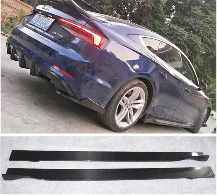 

Carbon Fiber Side Body Skirts Kit Lip Splitters Bumper Cover FOR AUDI A5 S5 RS5 2009-2020 Fast Shipping