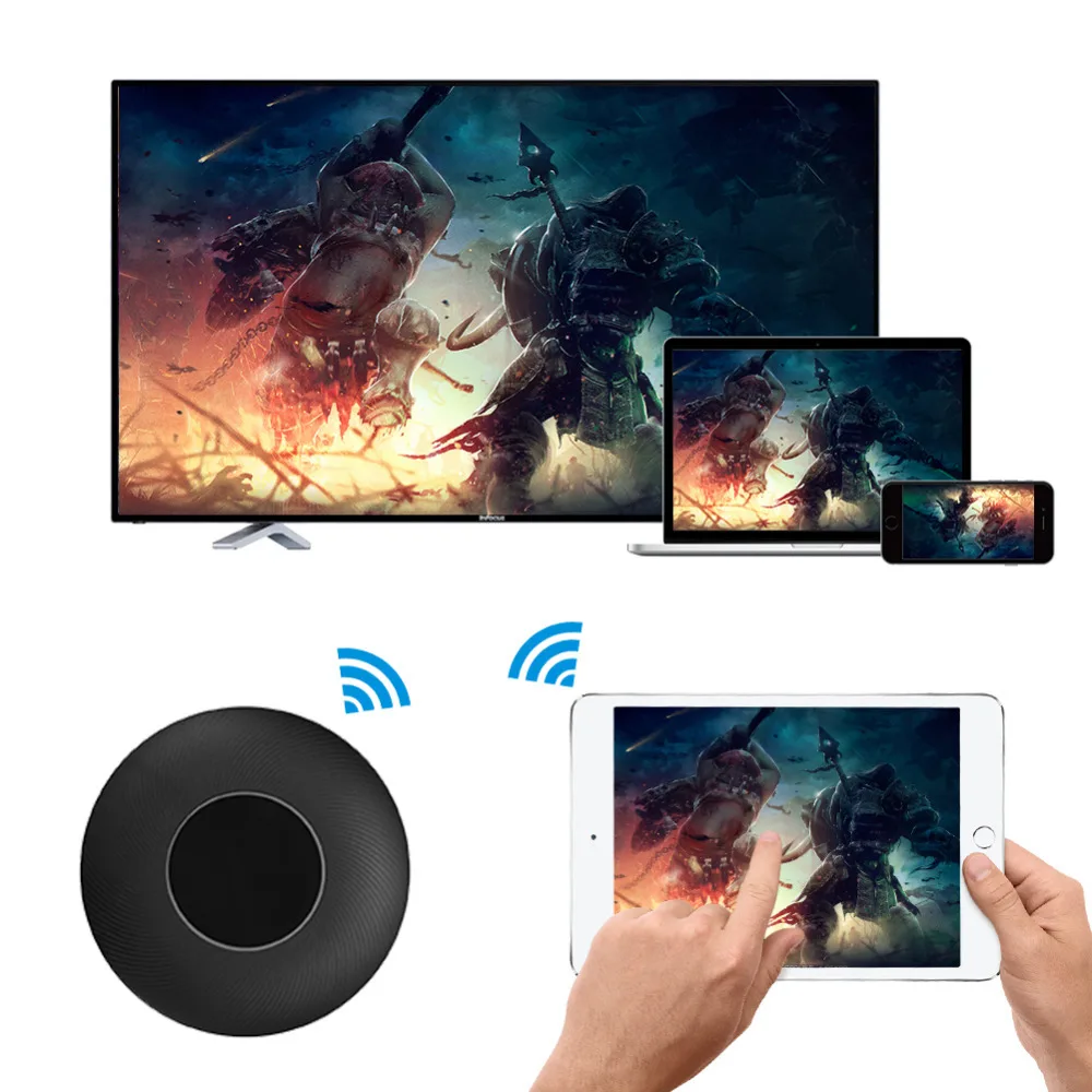 

New High-tech Q1 Upgraded Version AV + HDMI Dual Output Wireless Screen Mirroring Device RK3036 Dual-Core Wifi Display Dongle