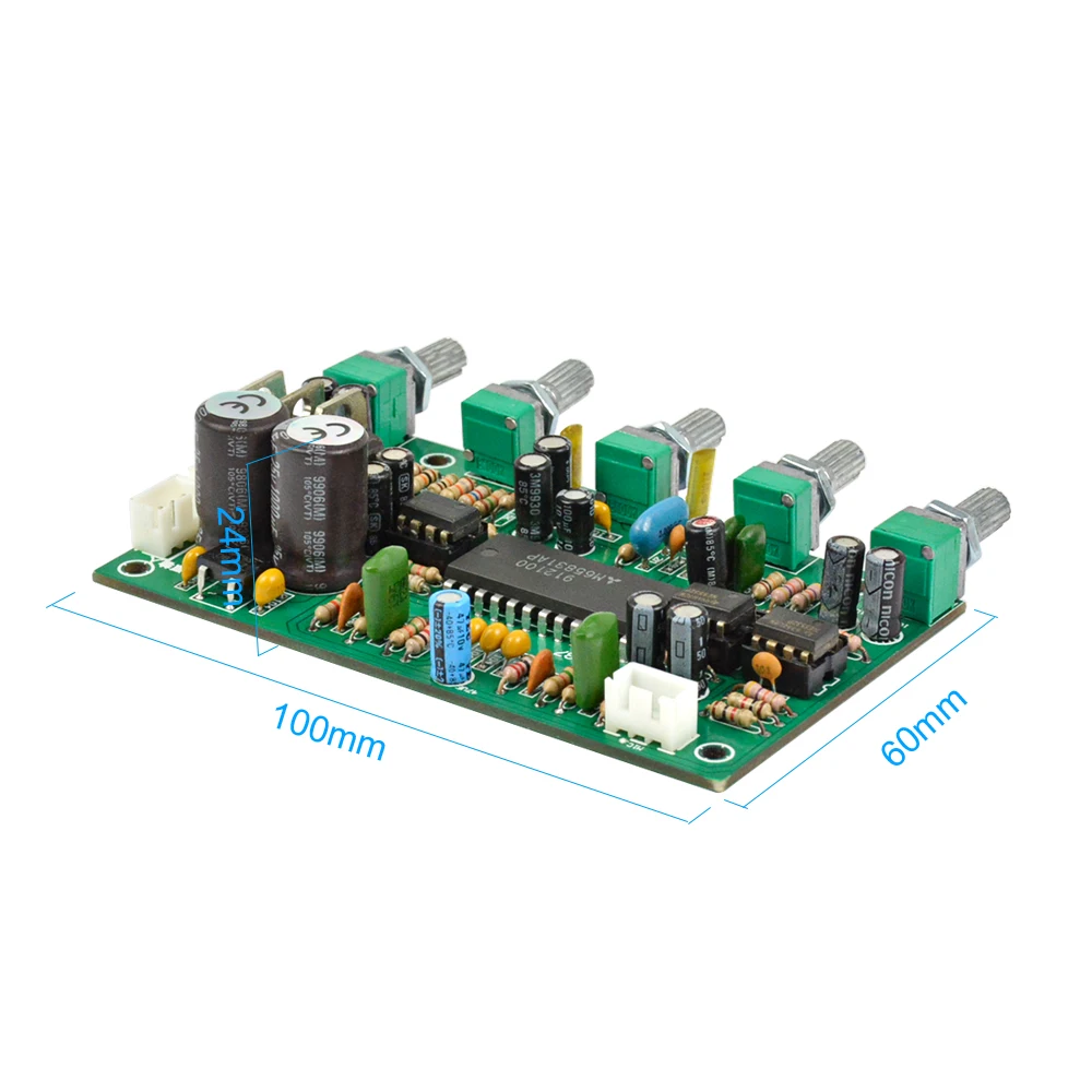 Aiyima 1 шт. предусилитель NE5532 караоке микрофон усилитель плата предусилителя бас твитер звук тон управление реверберации доска