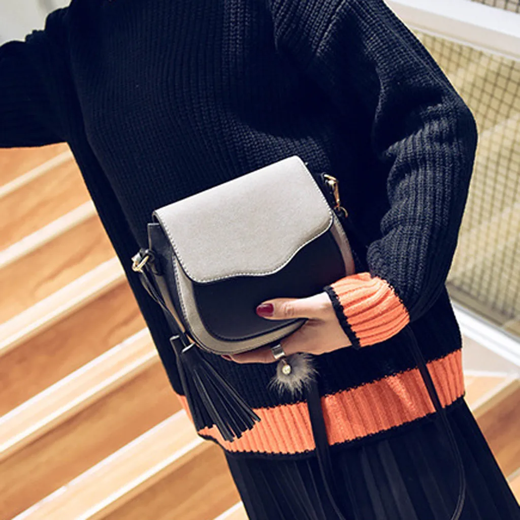 أكياس المرأة 2019 البسيطة العصرية الرجعية حقائب كتف قاطرة التلوين Crossbody حقائب السيدات حقيبة ساع Sac