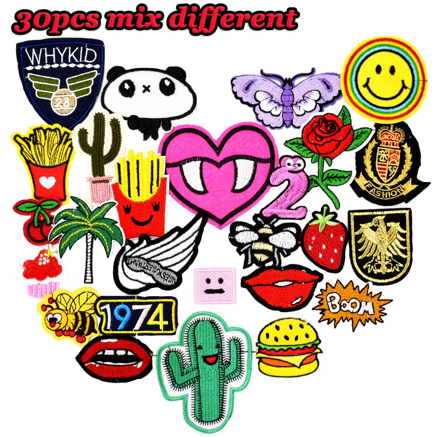 Diy patches for clothing iron embroidered patch applique iron on