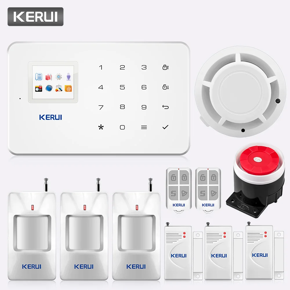 KERUI G18 Беспроводная GSM сигнализация домашняя охранная система видеонаблюдения IOS Android приложение дистанционное управление SMS вызов Push Host сигнализация s - Цвет: system 5