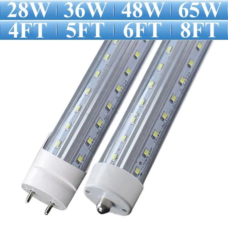 

4FT 5FT 6FT 8FT V-Shaped LED T8 T10 T12 Tube Light Super Bright CREE SMD2835 LED Fluorescent Lamp AC 85-265V 110V 220V