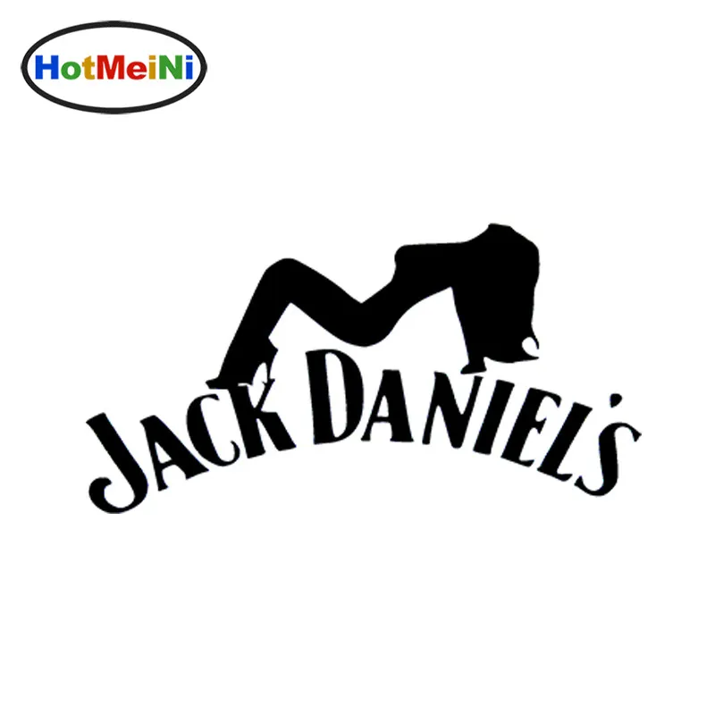 HotMeiNi 8*4inch Jack Daniel's Text Gril Black Vinyl Decal Car Sticker