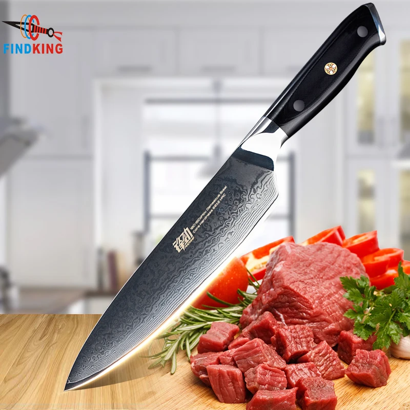  FINDKING 2017 New G10 handle damascus knife 8 inch Professional chef knife 67 layers Japanese damas - 32828284926