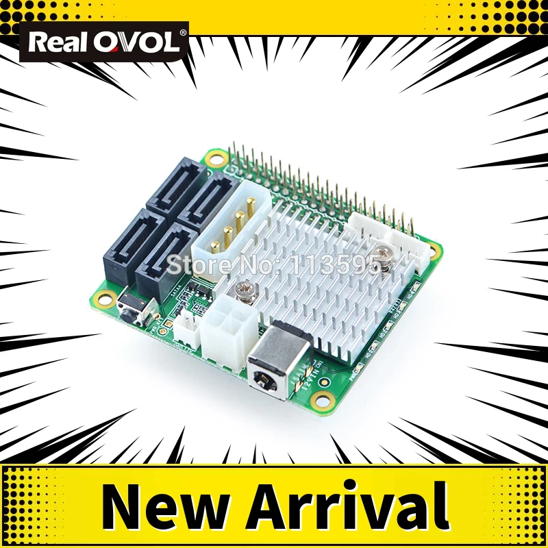 

RealQvol FriendlyARM ELEC NanoPi M4 4x SATA HAT Support 6Gbps/3Gbps/1.5Gbps Integrated power connector