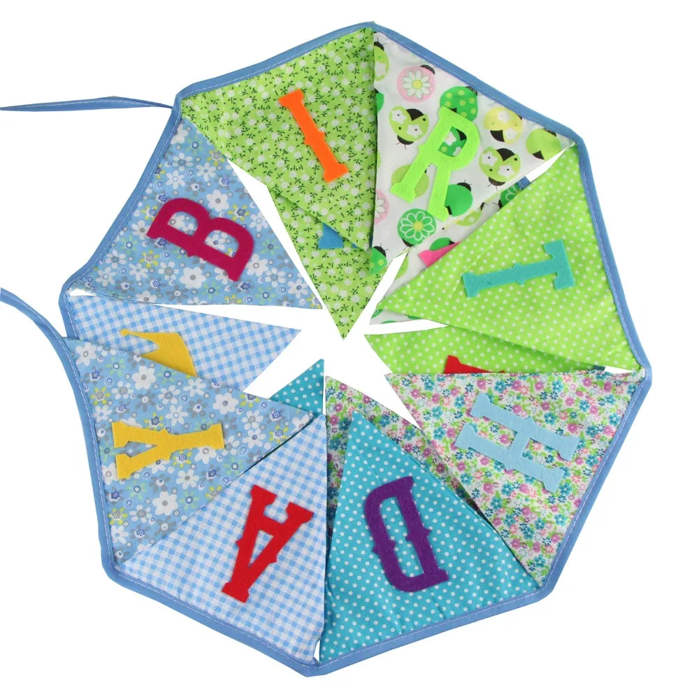 

New Happy Birthday Banner flags Personality Party Bunting Decor Photo Shot Garland Decoration